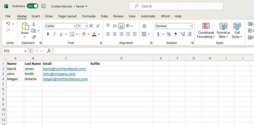 Sending RMail messages using mail merge – Customer Support